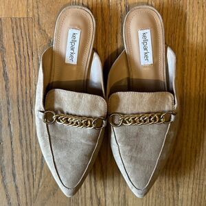 Kellparker Jessica Slide On Mule Shoes Tan Flats Womens Size 8.5